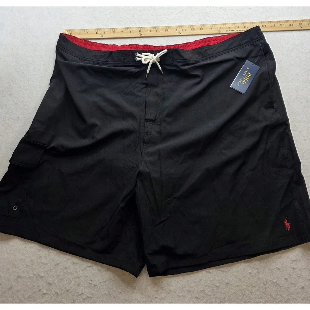 Polo Ralph Lauren 711858958003 Men's Black Swim Shorts. NWT. Size 5XB